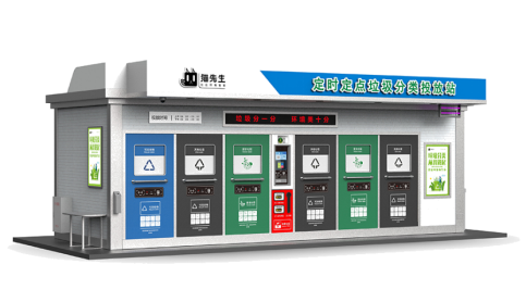 華展貓先生，智能垃圾分類房，定時定點垃圾收集點